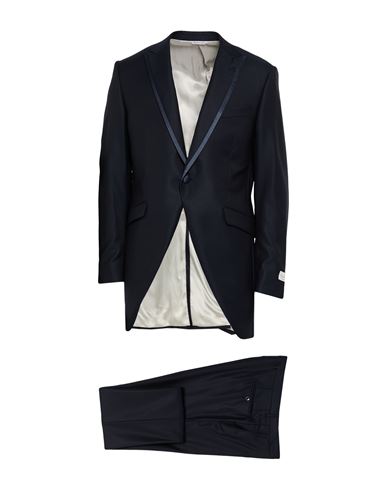 Tombolini Man Suit Midnight Blue Size 42 Wool, Silk
