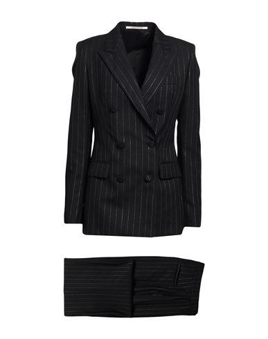Tagliatore 02-05 Woman Suit Black Size 4 Virgin Wool, Polyamide, Metal Fiber