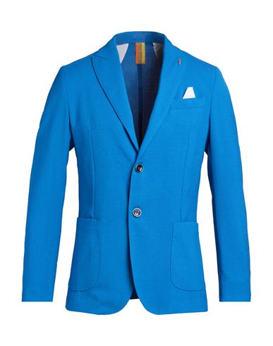 Over-d Over/d Man Blazer Azure Size 36 Polyester In Blue
