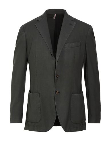 Santaniello Man Blazer Charcoal Size 38 Wool In Grey
