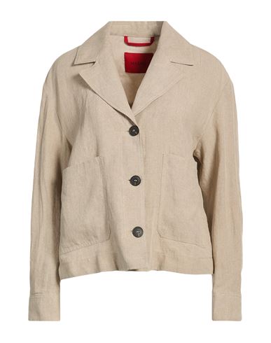 Max & Co . Woman Blazer Sand Size 0 Linen In Beige