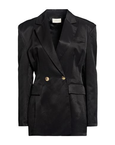 Vicolo Woman Blazer Black Size S Viscose, Linen