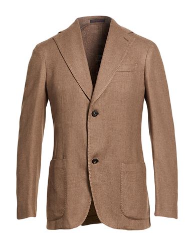 The Gigi Man Blazer Khaki Size 38 Silk, Virgin Wool In Brown
