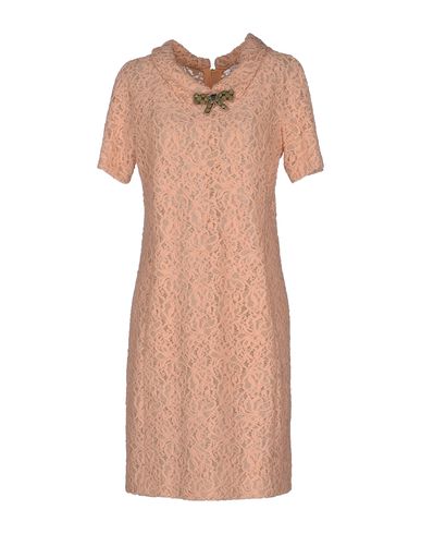 Woman Mini dress Apricot Size 8 Cotton, Polyamide