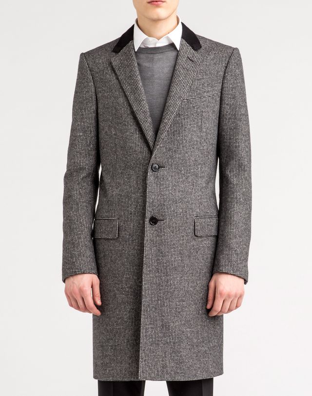 Lanvin Houndstooth Wool Coat, Outerwear Men | Lanvin Online Store