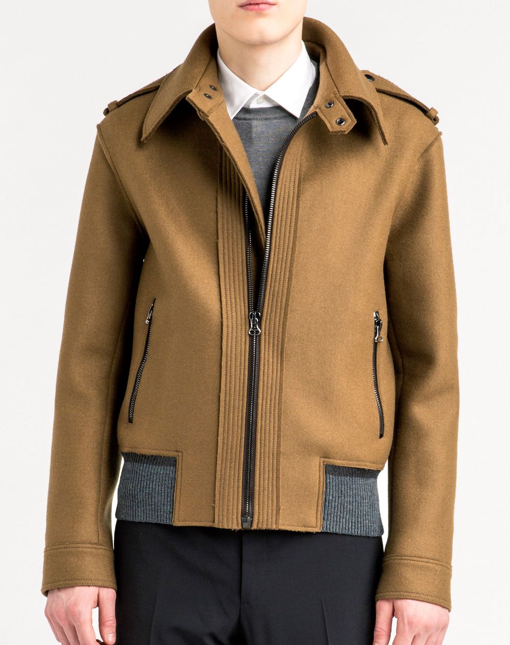 Lanvin Raw Edge Felt Jacket, Outerwear Men Lanvin Online Store