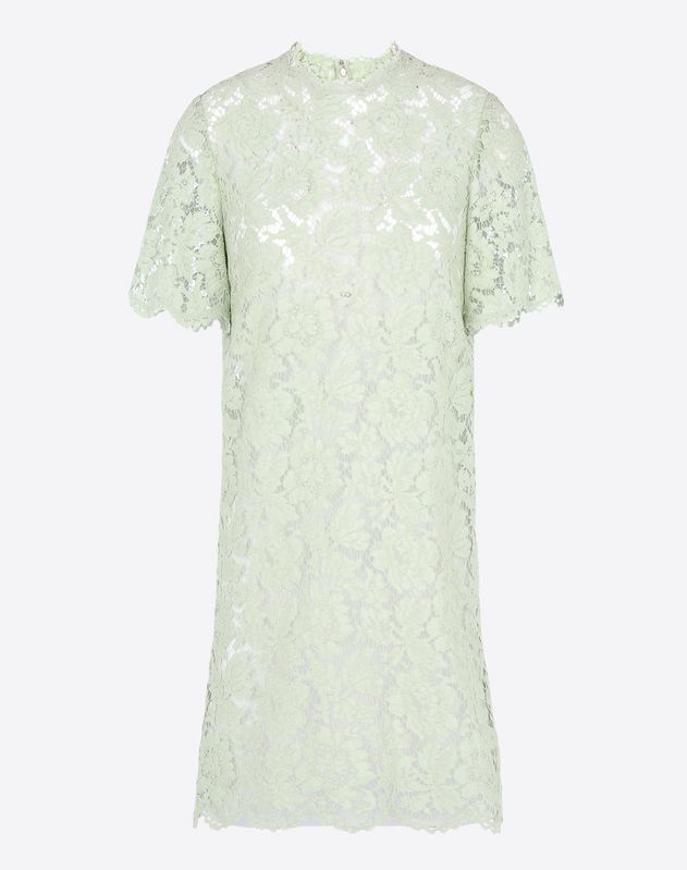 Valentino Short Dress In Heavy Lace, Dresses for Women - Valentino ...