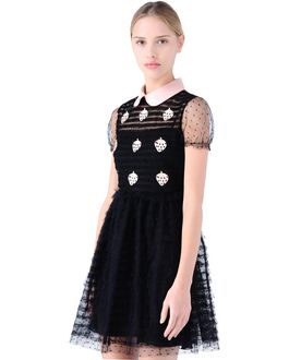 REDValentino Strawberry Embroidered Tulle Dress - Dress for Women ...