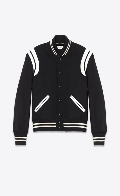 teddy jacket aus schwarzer wolle