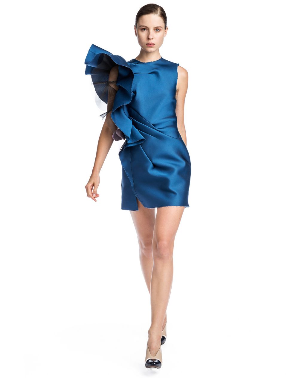 Straight Dress In Technical Ss Satin Women Online Straight Dress In Technical Ss Satin
