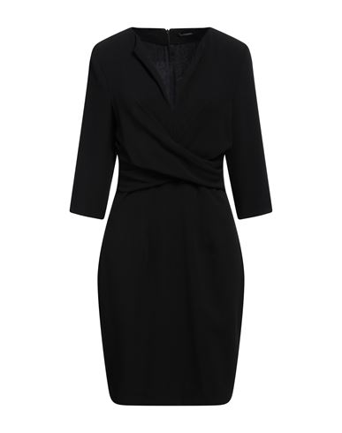 Woman Mini dress Black Size 10 Polyester, Viscose, Elastane
