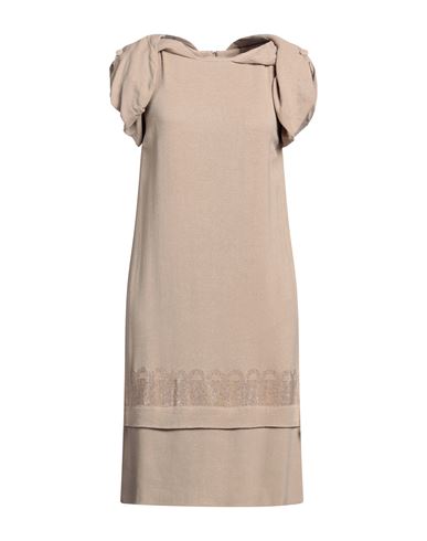 Woman Midi dress Lead Size 8 Viscose, Polyester, Polyamide