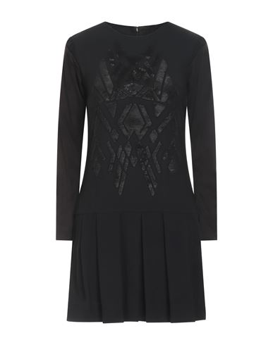 Woman Mini dress Black Size 4 Cotton, Viscose, Elastane