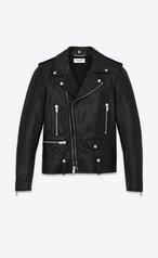 Saint Laurent Classic Motorcycle Jacket In Black Washed Leather | YSL.com
