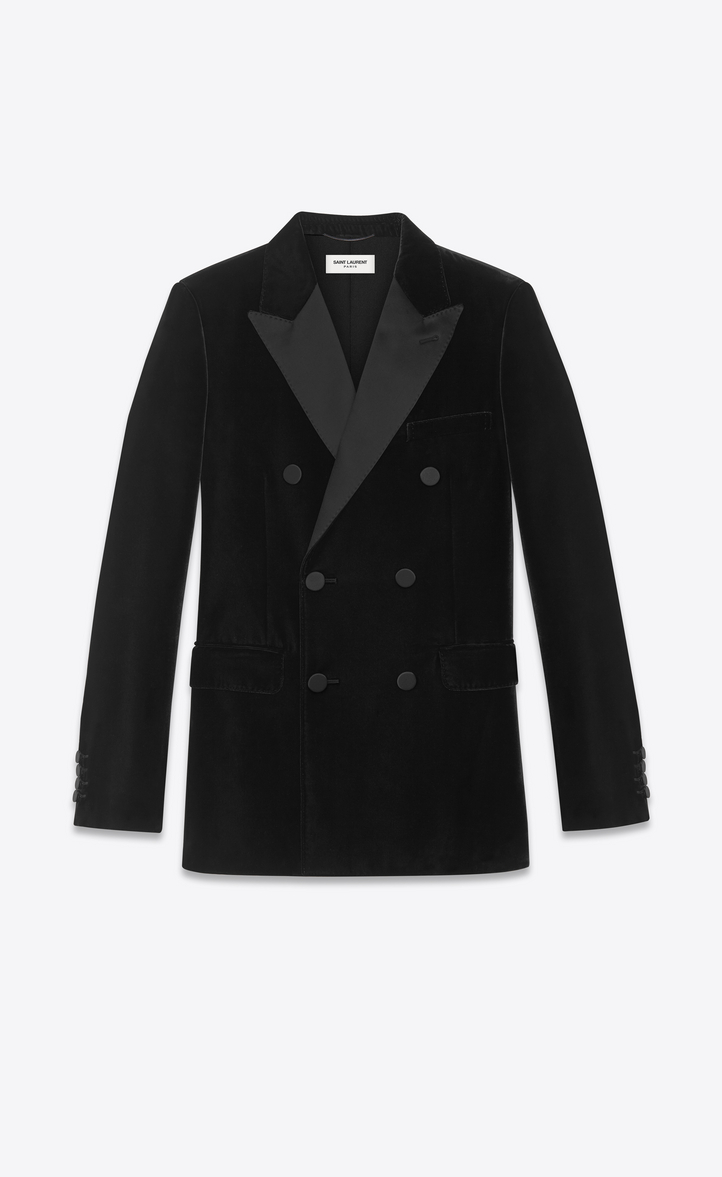 ‎Saint Laurent ‎Iconic LE SMOKING 70's Jacket In Black Viscose And ...