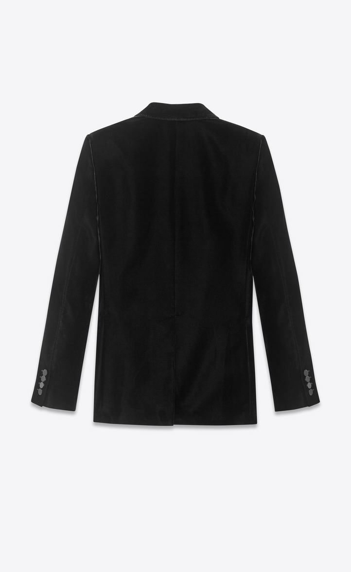 ‎Saint Laurent ‎Iconic LE SMOKING 70's Jacket In Black Viscose And ...