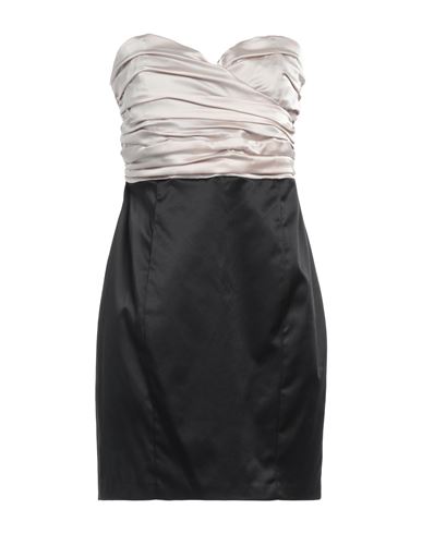 Hanita Woman Mini Dress Black Size M Polyester, Cotton, Elastane