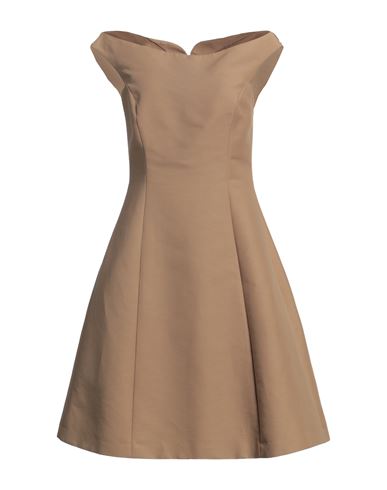 Woman Midi dress Camel Size 6 Cotton