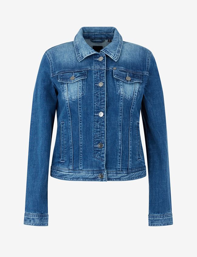 Armani Exchange Giacca In Denim Blu Cotone, Poliestere, Elastam