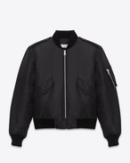 SAINT LAURENT Blousons D blouson bomber en nylon noir f