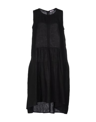 Shop Rossopuro Woman Midi Dress Black Size L Linen