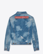 SAINT LAURENT Giacche Casual U Giacca di jeans Original Oversized "SWEET DREAMS" blu medio in denim bleached f