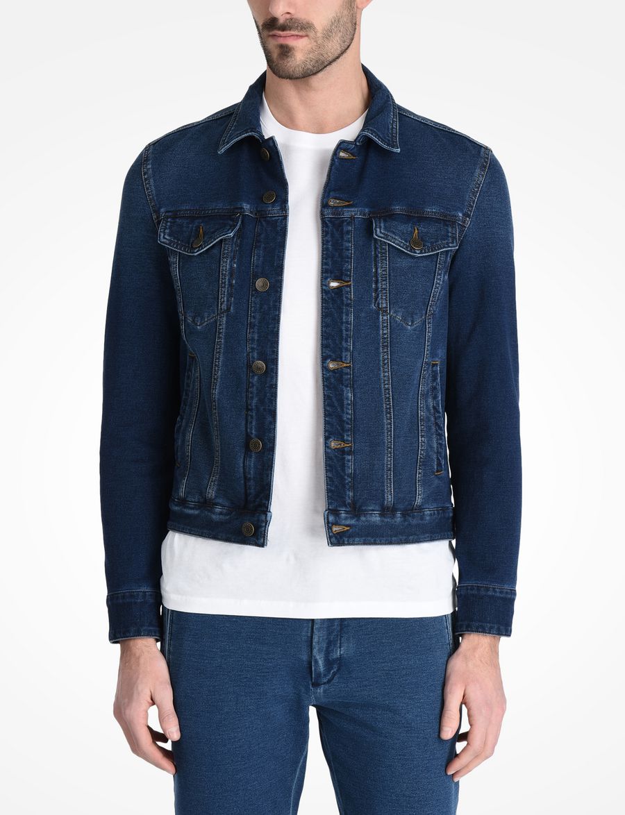 Armani Exchange FLEECE DENIM JACKET, Jacket for Men | A|X Online Store
