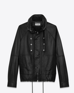 SAINT LAURENT レザージャケット U スローチパーカー(ブラック) f