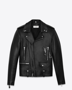 SAINT LAURENT Leather jacket U Classic YSL Black Motorcycle Jacket f