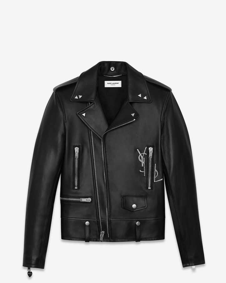 Saint Laurent Classic Ysl Motorcycle Jacket In Black Leather | YSL.com