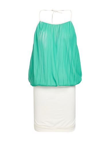 Woman Mini dress Green Size 8 Polyester, Viscose, Elastane