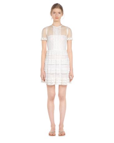 REDValentino Macramé Ribbon And Point D’esprit Tulle Dress - Dress for ...
