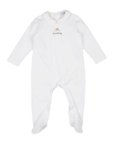 Dolce & Gabbana Man Baby Jumpsuits White Size 12 Cotton, Elastane