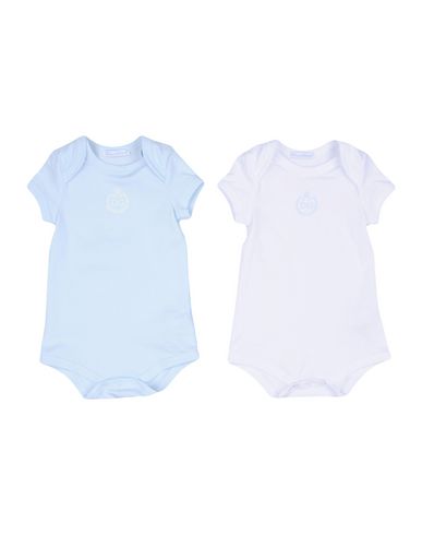 Dolce & Gabbana Newborn Boy Baby Bodysuit Sky Blue Size 0 Cotton, Elastane In Multi