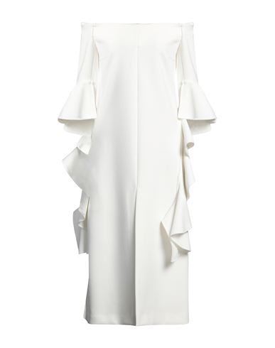 Woman Midi dress Off white Size 4 Polyester