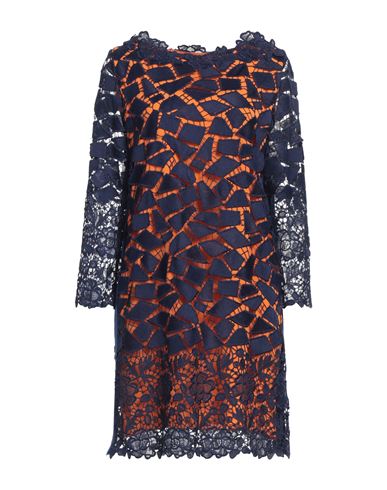 Woman Mini dress Midnight blue Size XL Polyester, Viscose, Nylon, Elastane