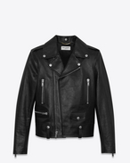 SAINT LAURENT Leather jacket D Motorcycle jacket in shiny black vintage leather f
