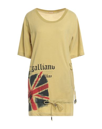 Galliano Woman Mini Dress Acid Green Size Xs Polyester, Cotton