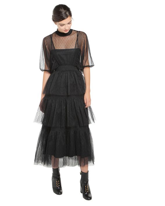 REDValentino Elastic Barré Embroidered Tulle Dress - Dress for Women ...