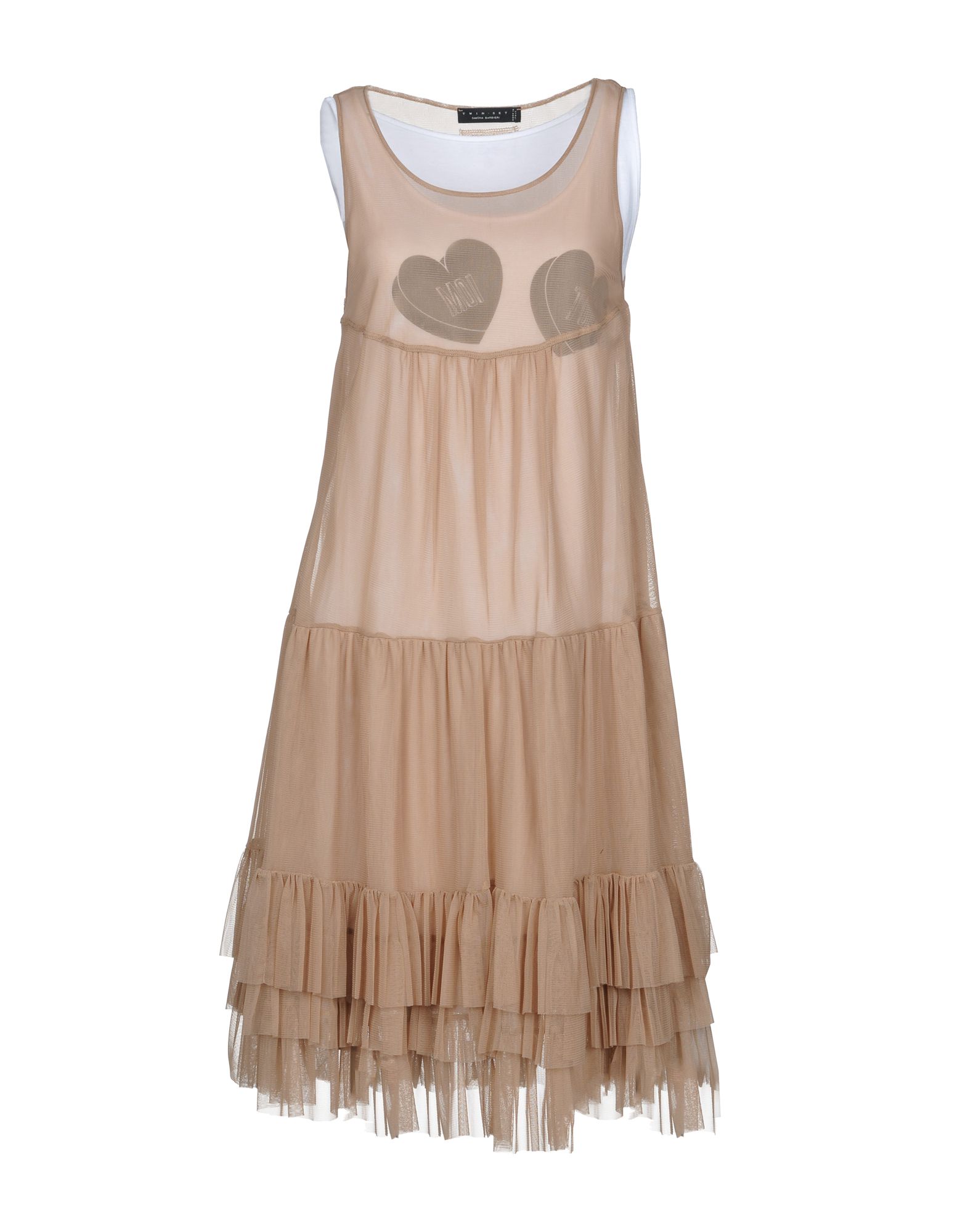 Twinset Short Dresses In Beige