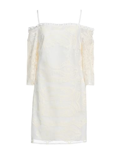 Angelo Marani Woman Mini Dress White Size 4 Cotton, Polyamide, Polyester