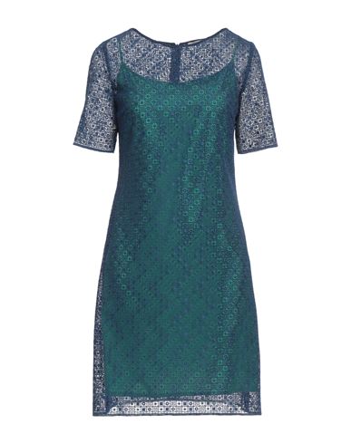 Angelo Marani Woman Short Dress Midnight Blue Size 4 Polyester