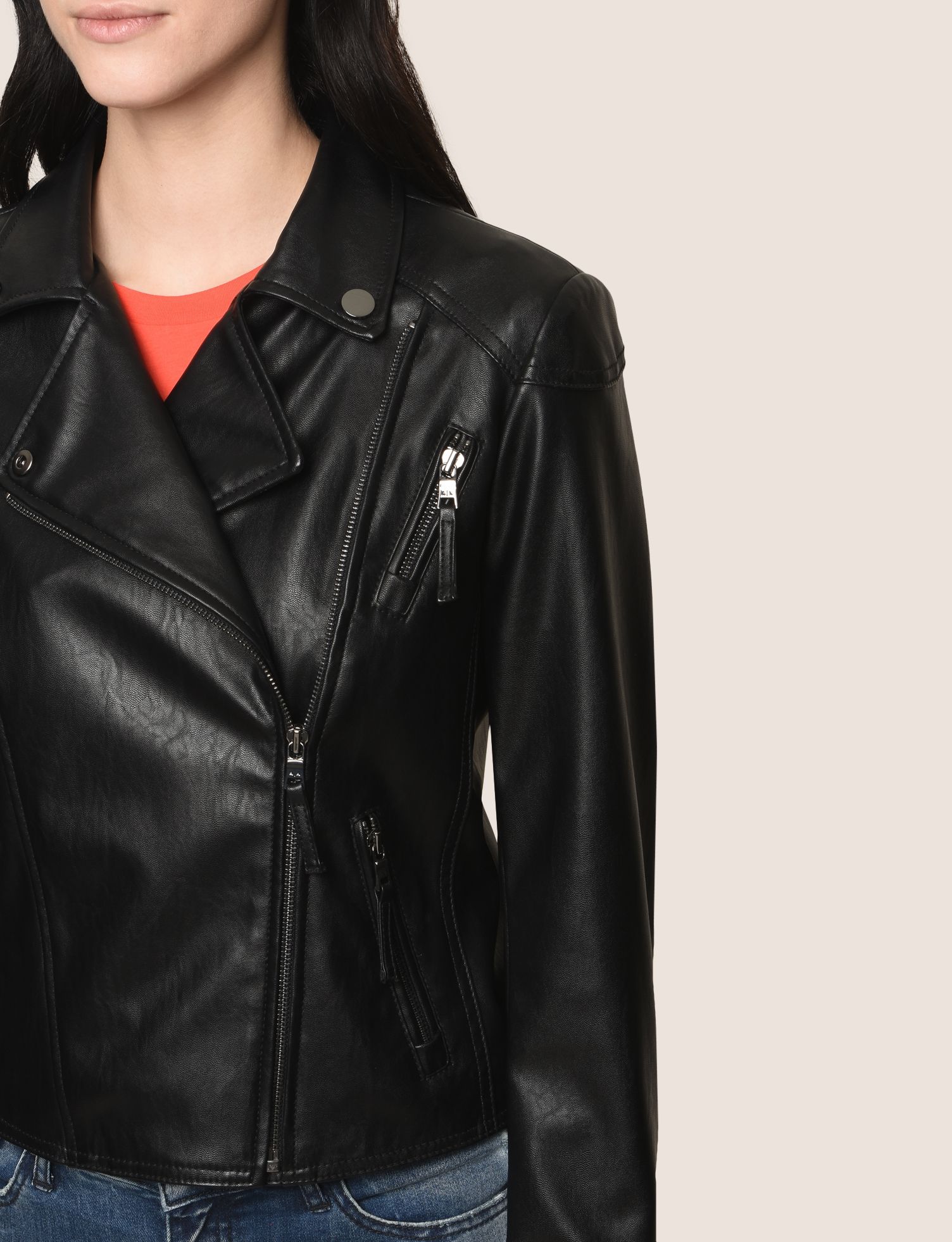 Faux Leather Biker Jacket