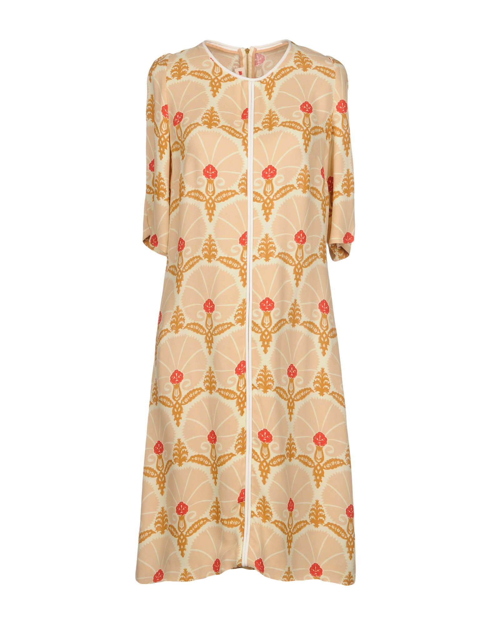 marni 及膝连衣裙 in beige