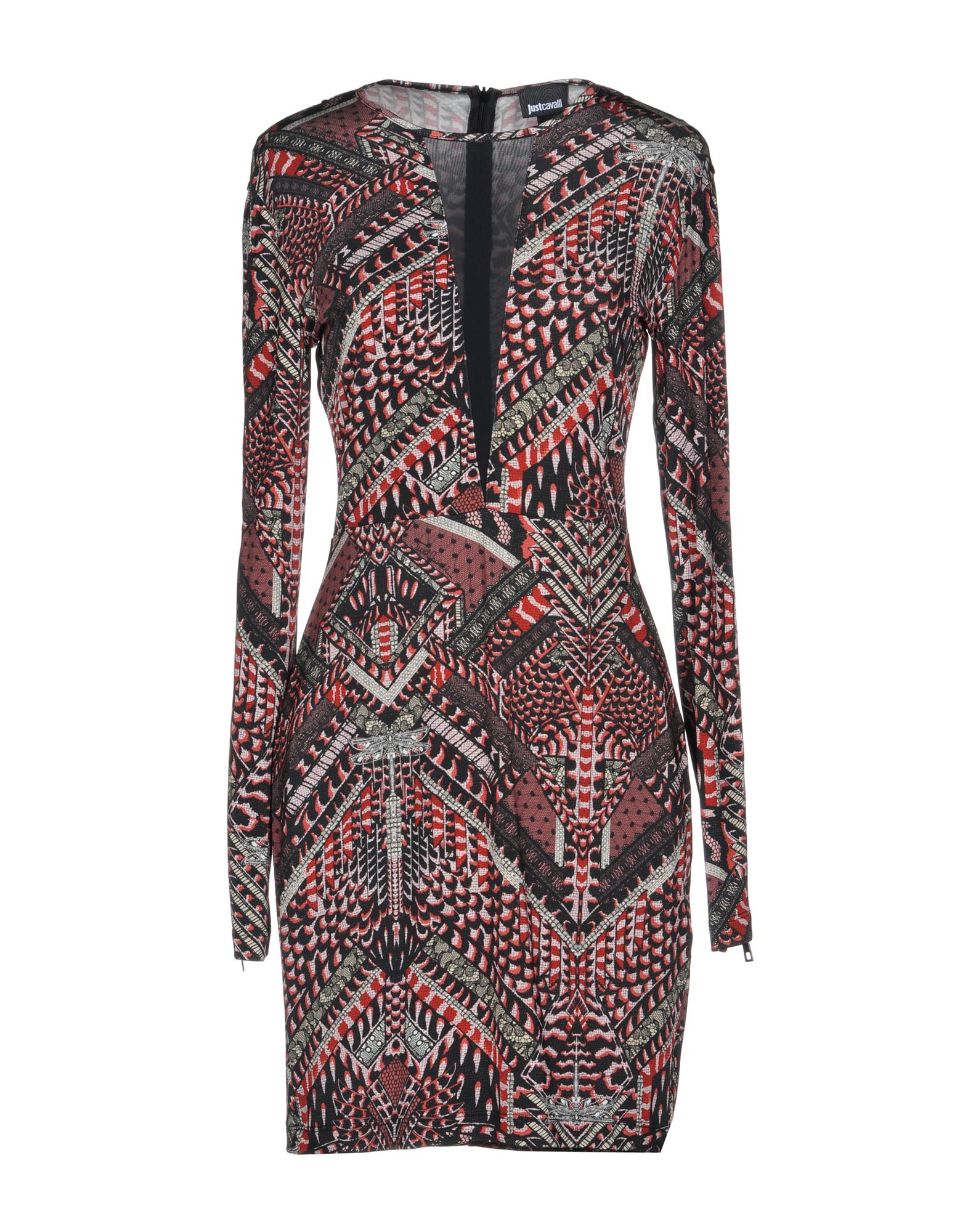 JUST CAVALLI JUST CAVALLI WOMAN MINI DRESS RED SIZE 14 VISCOSE, ELASTANE, POLYAMIDE,34849162NF 2