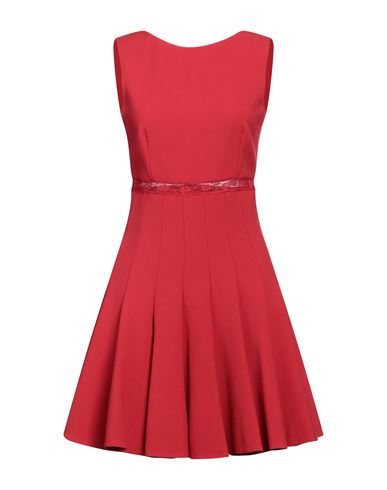 Woman Mini dress Red Size 4 Polyester, Viscose, Elastane, Polyamide, Cotton