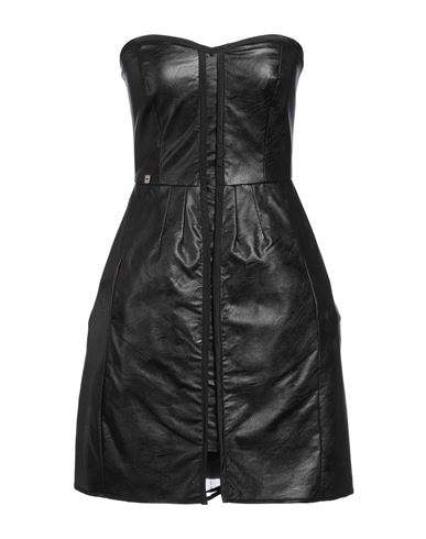 Woman Mini dress Black Size 8 Polyester, Cotton