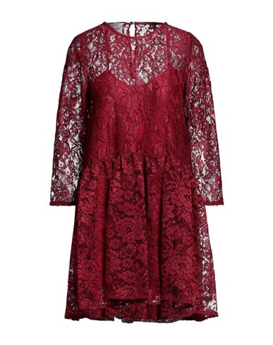Mariuccia Woman Short Dress Burgundy Size Xs Polyester In Red