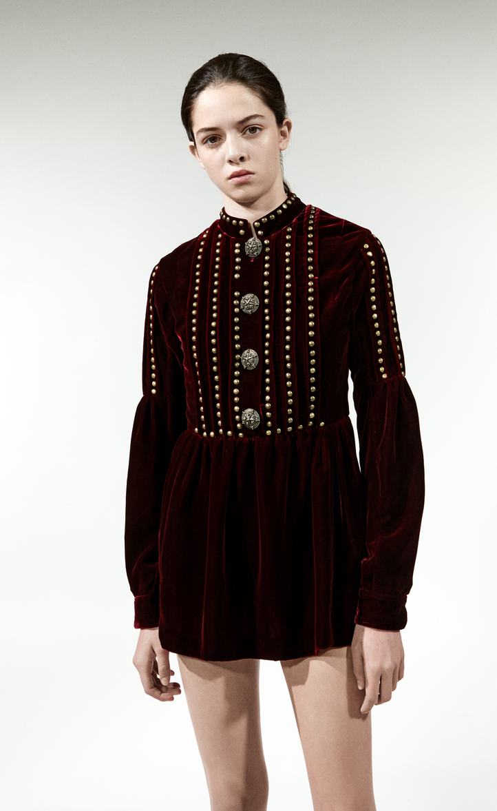Burgundy Velvet Dress