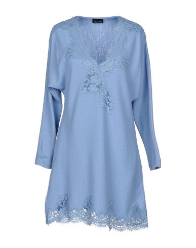 Woman Mini dress Sky blue Size 4 Wool, Cotton, Nylon